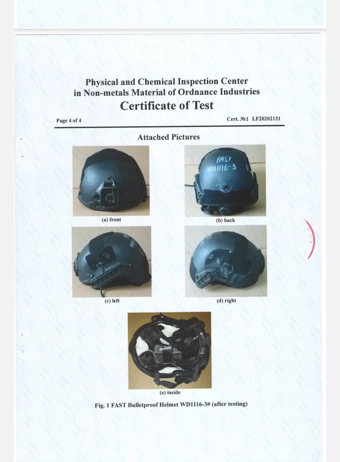 CASCO BALISTICO KEVLAR ARAMID NIVEL IIIA