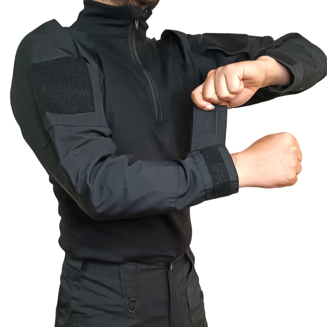 CAMISA TACTICA RAPIDA POLICIA MILITAR AIRSOFT NEGRA