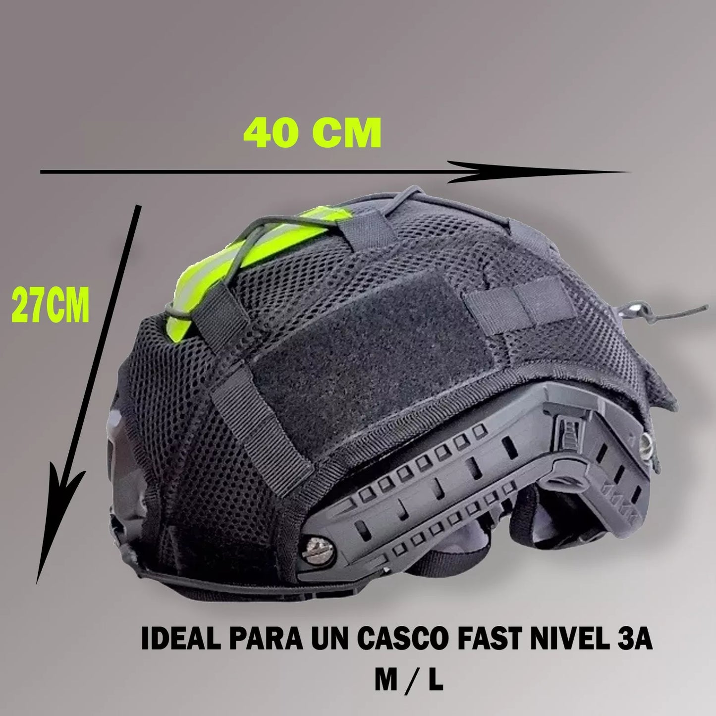 FORRO DE MALLA PARA CUBRIR CASCO TACTICO FAST KEVLAR O AIRSOFT